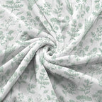 Floral Fuzzy Blanket Green Floral Throw Blanket, Botanical Flowers Blankets, Soft, Flannel, Warm, Boho Flowers Bed Blankets All Season for Couch Bedroom Living Room 60X70 Inch