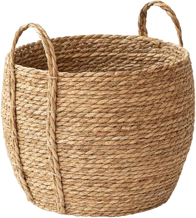 Straw Flower Pots, Plant Baskets Indoor, Basket Planter, Versatile Rattan Grass Woven Flower Planter, Plant Pot for Living Room Balcony Garden Decoration,Indoor & Outdoor
