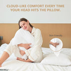 Luxury Pillow Inserts, Pack of 4, 16 x 16 inches Hypoallergenic Ultra Soft White Polyester Microfiber Durable Couch Cushion Fillers
