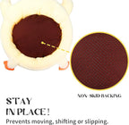 XIAOHONG Cute Seat Cushion with Backrest, Gaming Chair Cushion Kwaii Cartoon Animal Plush, Comfy Chair Cushion Plush Non Slip Floor Cushions Seating for Kitchen Office Bedroom