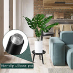 Uneedem Indoor Plant Stand, Modern Plant Table 8.9" Tall Wood Mid Century Flower Holder Small Round Side End Table