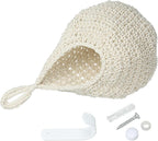 PATIKIL Hanging Fruit Baskets for Kitchen, Large Size Teardrop Home Decor Storage Hand-Woven Wall Hanging Basket for Garlic Potato Vegetable, Beige