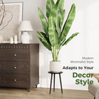 Leaf&lull Tall Plant Stand Indoor Black Plant Table for Large Plants Wooden Plant Stool Plant Holder for Living Room Bedroom Balcony