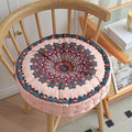 MOJUN Boho Floor Pillows Cushion, 17Round Meditation Floor Pillow Seating Cushion for Adults and Kids Bohemian Home Decorative Floor Cushions for Yoga Living Room Chair Tatami (Pink, 17.7inch)