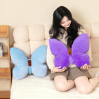 PEACH CAT Butterfly Pillow Decorative Butterfly Shaped Throw Pillows 15.7" x 15.7" Cute Plush Cushion Decor for Bedroom Living Room Sofa Couch Purple