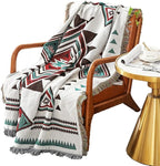 Homesy Southwestern Throw Blankets Navajo Aztec Throws and Blankets Green Multi-Function Boho Throw for Couch Chair Sofa Bed Home Outdoor Beach Car Tent Travel Camping 63"x87"