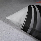 Emvency Set of 4 Throw Pillow Covers Modern Abstract Red Stripes Gray Black White Acrylic Bold Grey Decorative Pillow Cases Home Decor Square 22x22 Inches Pillowcases
