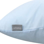 4-Pack 100% Cotton Lumbar Comfortable Solid Decorative Throw Pillow Case,Thmyo Rectangle Cushion Cover Pillowcase Sublimation Blank Pillow Covers DIY Throw Pillowcase(12x20inch/30x50cm, Light Blue)