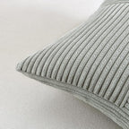 Fancy Homi 2 Packs Grey Lumbar Decorative Throw Pillow Covers 14x24 Inch for Living Room Couch Bed Sofa, Rustic Farmhouse Boho Home Decor, Soft Striped Corduroy Rectangle Accent Cushion Case 35x60 cm