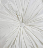 SARO LIFESTYLE Round Velvet Pintucked Poly Filled Throw Pillow (Set of 2)