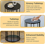 Plant Stand Indoor,small plant stool,Flower Pot Corner stand holder,Mid Century Heavy Duty Metal Tall Home Decor,Modern Round End Table,Small Rustic Display Stand for Living Room,Bedroom(Black,21In)