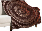 Mandala Throw Blanket Enclosing Magic Circle Egyptian Folkloric Culture Pattern Blanket for Sofa Bed Couch Chair Or Dorm 40"x50"