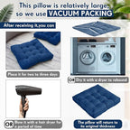 Jerify Floor Pillow Cushions Large Round Square Large Meditation Floor Pillow for Classroom Adult Meditation Picnic Party Seating Learning Daycare School(Square,Navy Blue,4 Pcs)