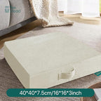16 inches Meditation Floor Pillow Square Large Floor Cushions for Adults, Thick Memory Foam Seat Cushions for Yoga, Living Room, Sofa, Tatami, Bay Window Beige