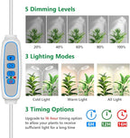 Large Plant Light for Indoor Plants, 2 Head Full Spectrum Grow Light with 68" Adjustable Stand for Growing Large Tall Plants, White Halo Floor LED Grow Lamp with 16 Hour Timer