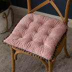 Round Throw Pillow Thickened Seat Cushion Sofa Cushion Meditation Pillow Living Room Window Balcony Decoration Pillow (15.7in, Square Pink)