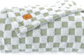 Sage Green & White Fuzzy Fun 3D Checkered Throw Blanket – Ultra Soft Shaggy Fleece for Cozy Comfort. Beautiful Gift for Women with Style 50 x 65 inches.
