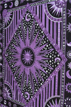 Popular Handicrafts Wall Hanging Tapestry For Bedroom Hippie Burning Sun and Moon Meditation Bohemian Hippy Psychedelic Design Indian Tapestries Bedspread 90 x 108 inches (230cm x 270cm) Green