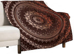 Mandala Throw Blanket Enclosing Magic Circle Egyptian Folkloric Culture Pattern Blanket for Sofa Bed Couch Chair Or Dorm 50"x60"
