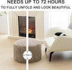 Asuprui Pouf Ottoman Stuffed Round Modern Foam Filled Ottoman Foot Rest Poufs for Living Room Chair Decorative Boho Foot Stool for Wedding Christmas Party