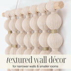 STRONA Handmade Macrame Wall Hanging – 16"W x 23"L Boho Tapestry with Gold Detail, Natural Cotton Macrame Wall Art, Organic Modern Wall Decor for Bedroom, Living Room, Entryway, Artisan Handcrafted in India