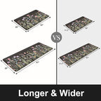 KIMODE Anti Fatigue Kitchen Mats for Floor 2 Piece, Cushioned Farmhouse Kitchen Rugs, Non Slip Kitchen Floor Mats, Comfort Foam Standing Desk Mats for Laundry Office Sink Black 20"x47"+20"x32"