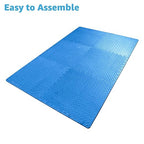 Art3d 48 Sq.Ft Eva Puzzle Exercise Mats, 1/2" Thick Foam Interlocking Tiles for Flooring, Workout, Gym Equipments, Pack of 12, Blue