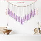 EOBTAIN Purple Macrame Wall Hanging Large Tassel Garland Decor,Bohemian Tapestry for Bedroom Living Room,Boho Wall Pediments Girls Nursery Dorm Home Wall Decoration,Birthday Party Gift for Women
