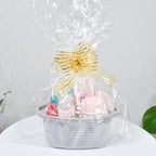 ABenkle Small Storage Basket, Mini Basket, Cute Tiny Cotton Rope Woven Baskets, Shelf Storage, Boho Decorative Toy Storage Bin Gift Baskets