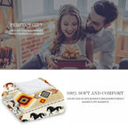 Western Throw Blanket, Cowboy Soft Cozy and Warm Couch Blankets Gift for Western Lover, Decorative Blankets for Sofa Couch Bed, Beige Brown 50×60 inches