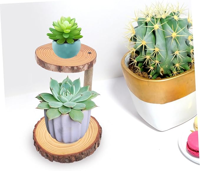 Wooden Plant Stand Boho Decor Flower Pot Rack Practical Cake Rack Indoor Decor