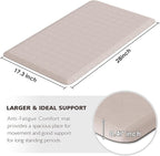 HappyTrends Kitchen Runner Rugs Anti-Fatigue mats,17.3"x 28",Non Slip Waterproof Ergonomic Comfort Mat for Kitchen, Floor Home, Office, Sink, Laundry,Khaki