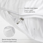 FAVRIQ 20 x 20 Pillow Inserts (Set of 2) - 20 Inch Square Interior Couch Throw Pillow with 100% Cotton Cover - Decorative Pillow Insert Pair - White Sofa Pillow