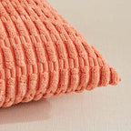 Fancy Homi 4 Packs Boho Coral Decorative Throw Pillow Covers 26x26 Inch for Living Room Couch Bed Sofa, Rustic Modern Farmhouse Home Decor, Soft Plush Corduroy Peach Cute Square Cushion Case 66x66 cm