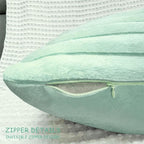 2 Pack 16x16 Pillow Cover Velvet Pillow Covers, Faux Fur Square Throw Pillow Covers for Living Room Decorations Throw Pillow Case, Throw Pillow Cover Cushion Cover for Sofa Bedroom Car, Sage Green