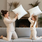 Phantoscope Pillow Inserts, Hypoallergenic 100% Virgin Fiber Square Form Microfiber Throw Pillow Inserts Couch Bed Pillows, 16x16 Inch (Pack of 2)