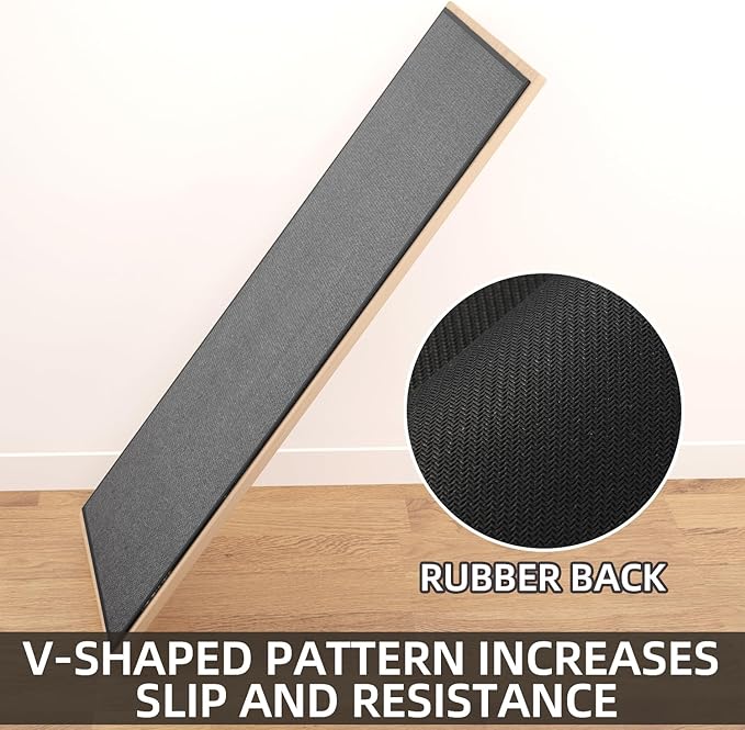 Kitchen Mat 1 PCS, Cushioned Non Slip Rugs for Kitchen Floor, Absorbent Runner Comfort Standing Mats Washable for Kitchen, Office, Home (Black, 17.3"x79")
