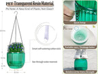 Melphoe 1 Pack Self Watering Hanging Planters Indoor Flower Pots, 8.3 Inch Outdoor Hanging Plant Pot Basket, Plant Hanger with 3Hooks Drainage Holes for Garden Home