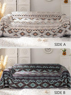 Lqprom Boho Throw Blankets Knit Bed Blankets with Tassel Aztec Western Throws Cover Christmas Decor for All Season Sofa Couch Chair Outdoor Camping Picnic Tent Beach Car Traveling 51"x63"