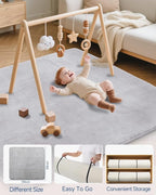 SEPARO Thick Baby Play Mat for Floor,Padded Foam 59x59 Playpen Mat,Ultra Soft Support&Plush Feel Nursery Rug,Non Slip for Toddler, Infants,Kids Play,Yoga,Baby Crawling,Tummy Time(Light Grey)