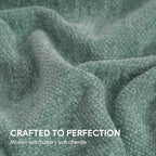RECYCO Throw Blanket Soft Cozy Chenille Throw Blanket with Fringe Tassel for Couch Sofa Chair Bed Living Room Gift (Sage, 50'' x 60'')