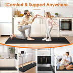 Extra Large Kitchen Mat Rug, Floor Comfort Mat with Non-Slip Bottom, Waterproof & Stain Resistant & Easy Clean, Standing Desk Mat for Kitchen, Sink, Office (17.3''x60'', Black)