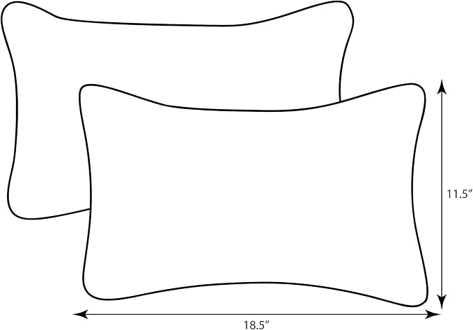 Pillow Perfect Stripe Indoor/Outdoor Accent Throw Pillow, Plush Fill, Weather, and Fade Resistant, Lumbar - 11.5" x 18.5" , Red/Blue Westport, 2 Count