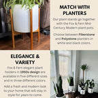 Fox & Fern Mid Century Plant Stand — 8 Inch Fixed Size Wooden Plant Stand for Indoor Planters (Not Included) - Raised Flower Pot Holder for Indoors - Plug In Design - Two Height Options - Acacia