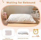 MAXYOYO 3 in 1 Kids Bean Bag Chair Bed, Convertible Chair Folds from Bean Bag to Lounger, Child Floor Sofa for Gaming, Reading, Floor Mattress with High-Density Foam Filling