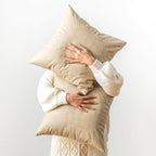 Faux Leather Pillow Covers, Pack of 2 Beige Rustic Neutral Vintage Decorative Cushion Covers 20x20, for Home Decor Outdoor Waterproof Pet Hair Resistant Abrasion Throw Pillow Covers