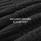 lifein Throw Blanket for Couch-Black Boho Throw Blanket, Soft Fleece Plush Lightweight Blankets&Throws for All Seasons, Fuzzy Decorative Blankets for Livingroom Bed Sofa Chair (50x60, Black)