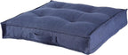 Square Tufted Floor Pillow with Removable Cover, Cobalt, Large (40")