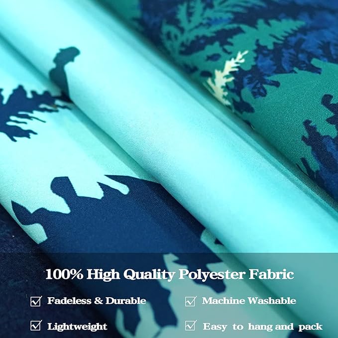 Accnicc Mountain Tapestry Nature Forest Tree Tapestries for Bedroom Aesthetic Starry Night Moon Stars Tapestrys Wall Hanging Teal Abstract Wall Tapestry for Dorm Living Room (Teal, 60'' × 44'')
