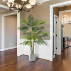 Artificial Palm Tree, 7ft Fake Areca Palm Plant with Basket, Large Faux Phoenix Palm UV Resistant Plants for Indoor Outdoor Home Garden Patio Office Décor